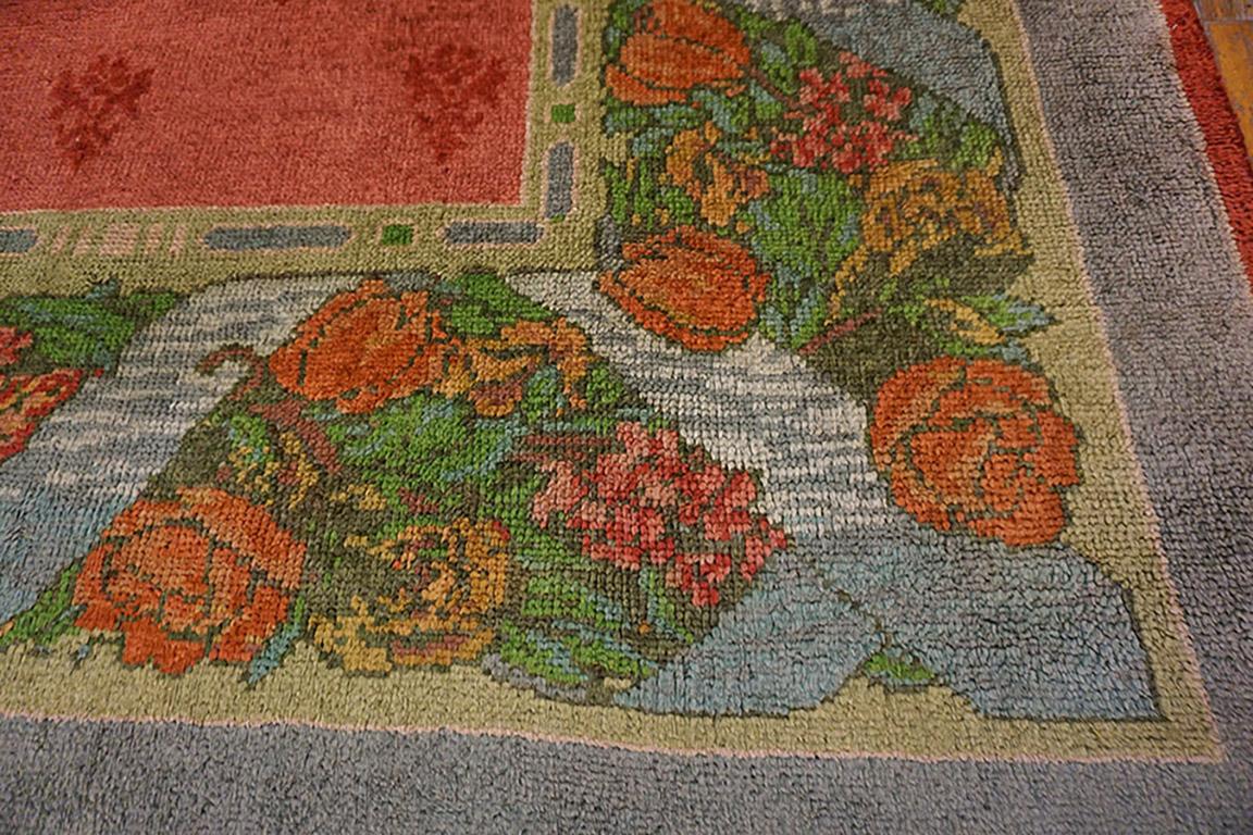 Wool Early 20th Century Irish Donegal Carpet ( 9' x 17'7