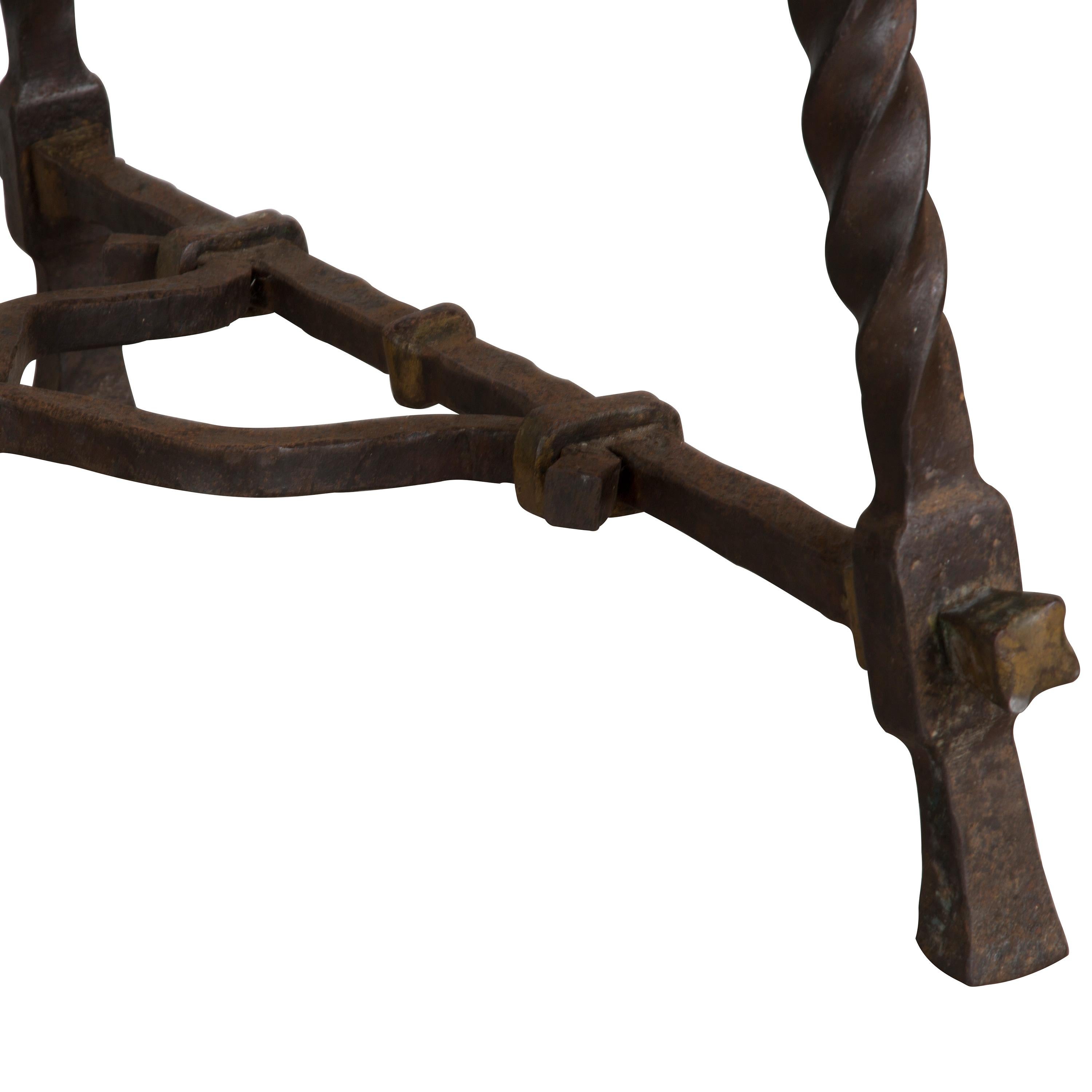 Early 20th Century Iron and Marble Patisserie Table 1