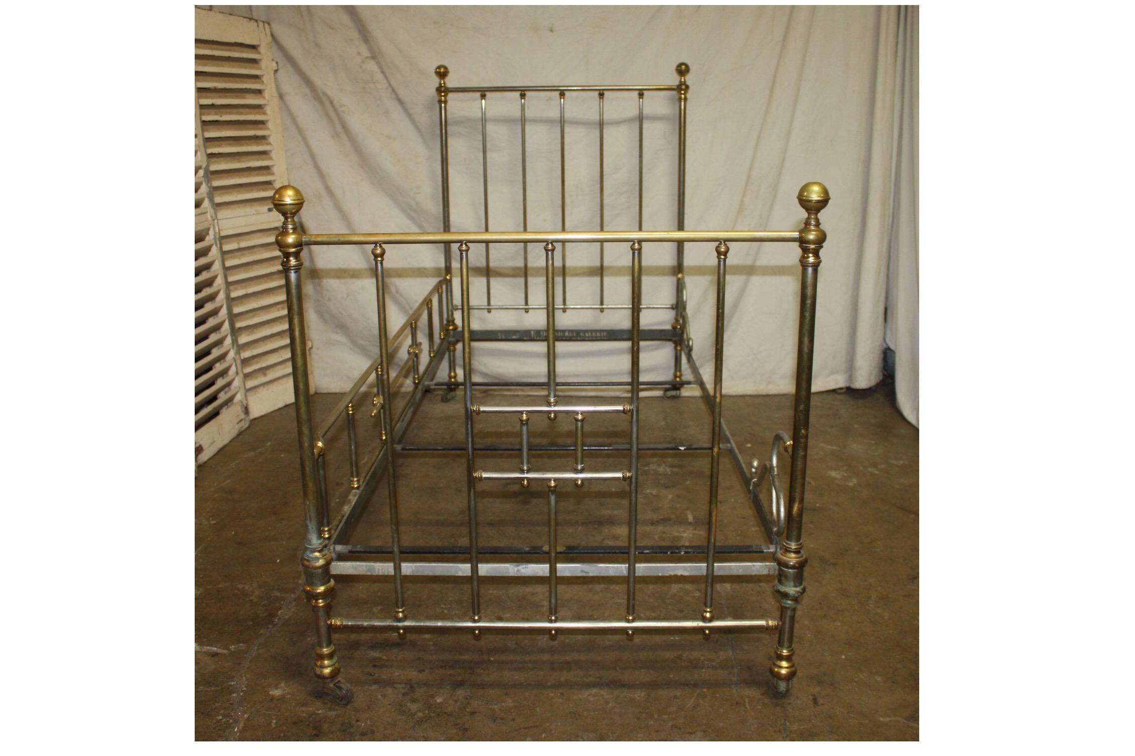 Early 20th century iron bed
Dimension of the front is 49