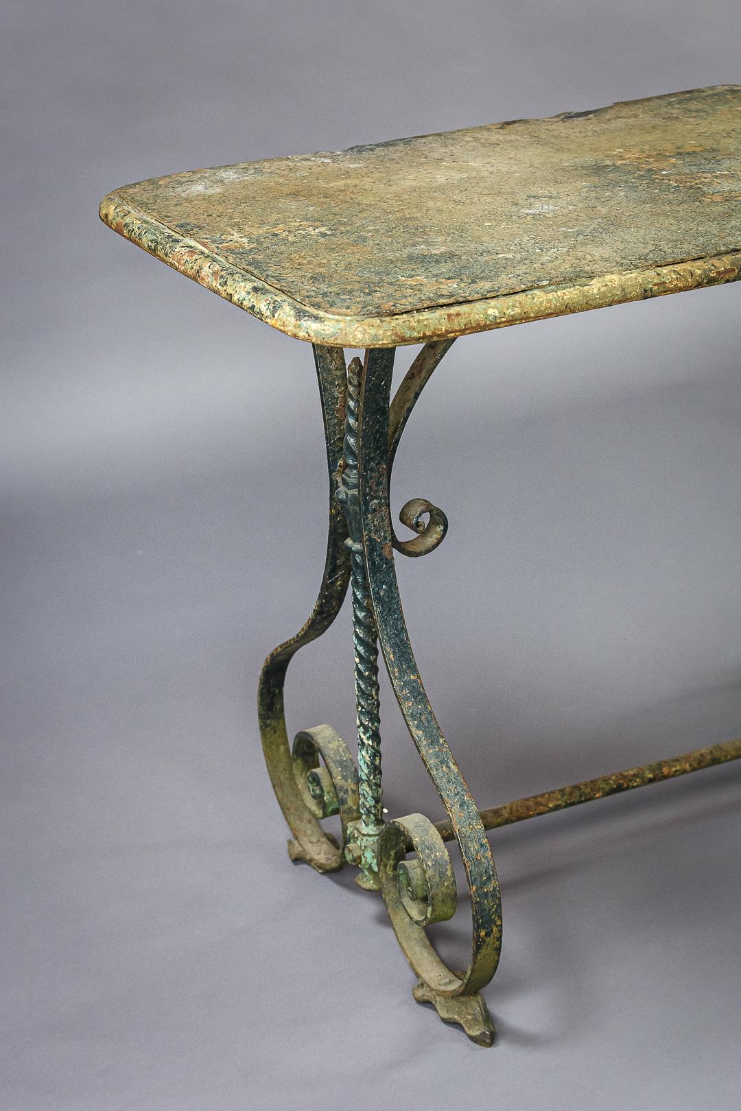 French Early 20th Century Iron Garden Table