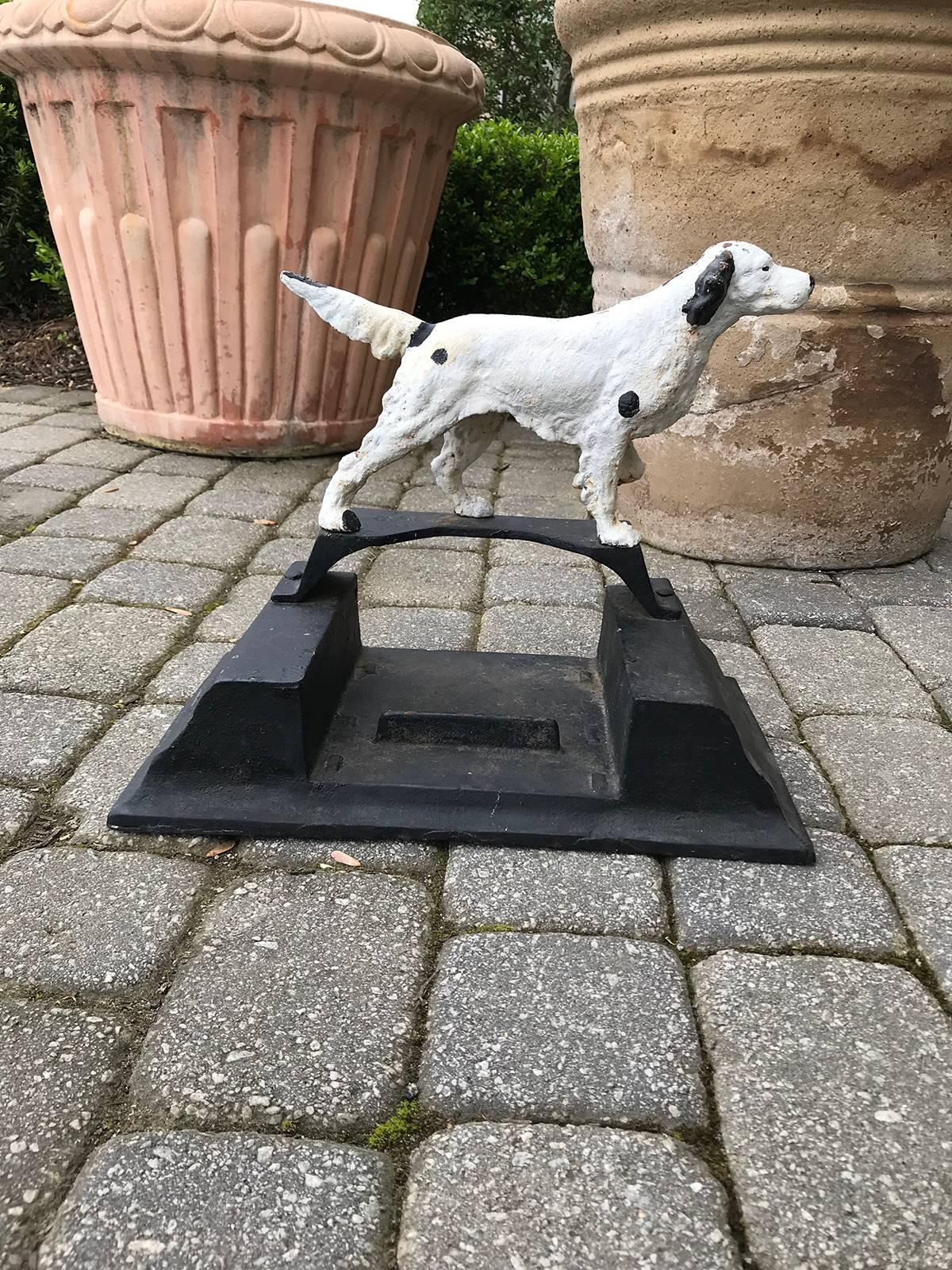 Early 20th Century Iron Hunting Dog Boot Scrape 1