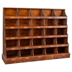 Antique Early 20th Century Ironmongers Pigeon Hole Shelves