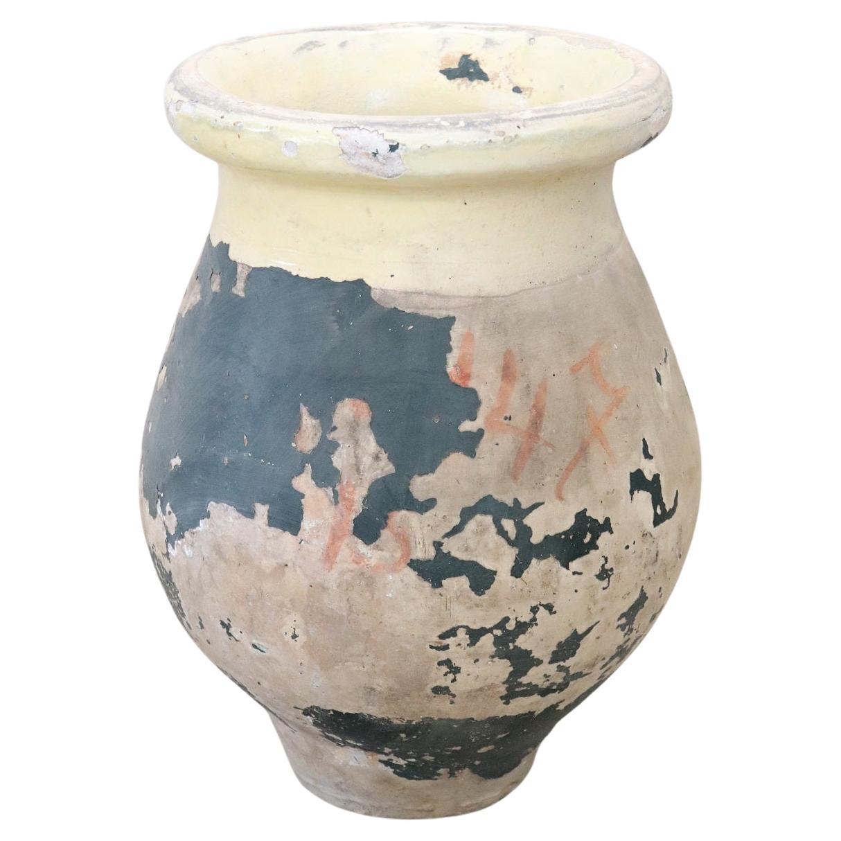 Early 20th Century Italian Antique Terracotta Garden Jar For Sale
