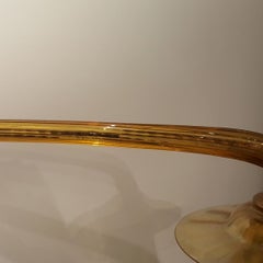 Early 20th Century Italian Art Deco Murano Six-Light Chandelier in Yellow Glass