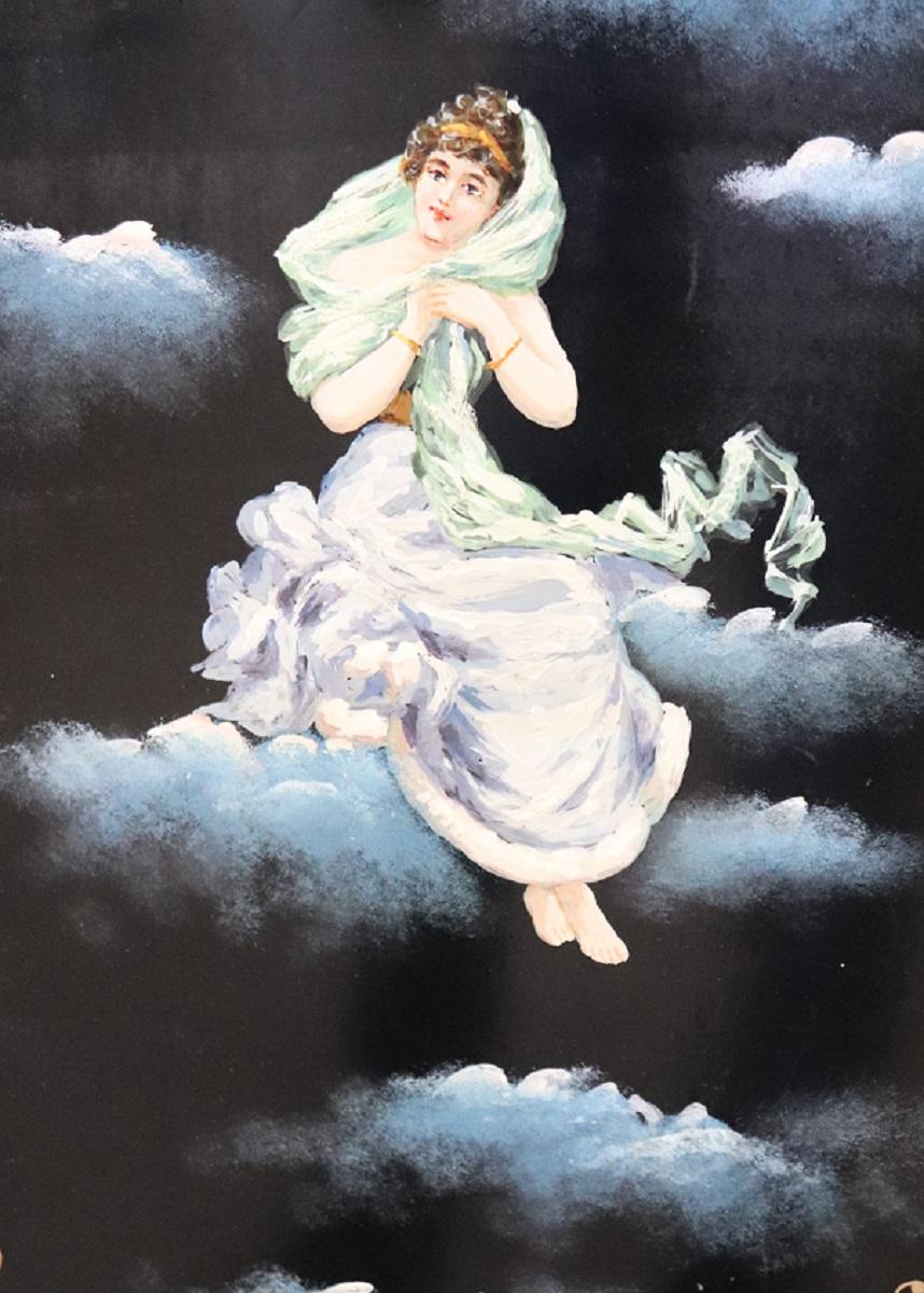 Peint à la main Paire de lits simples en fer Art Nouveau italien du début du 20e siècle en vente