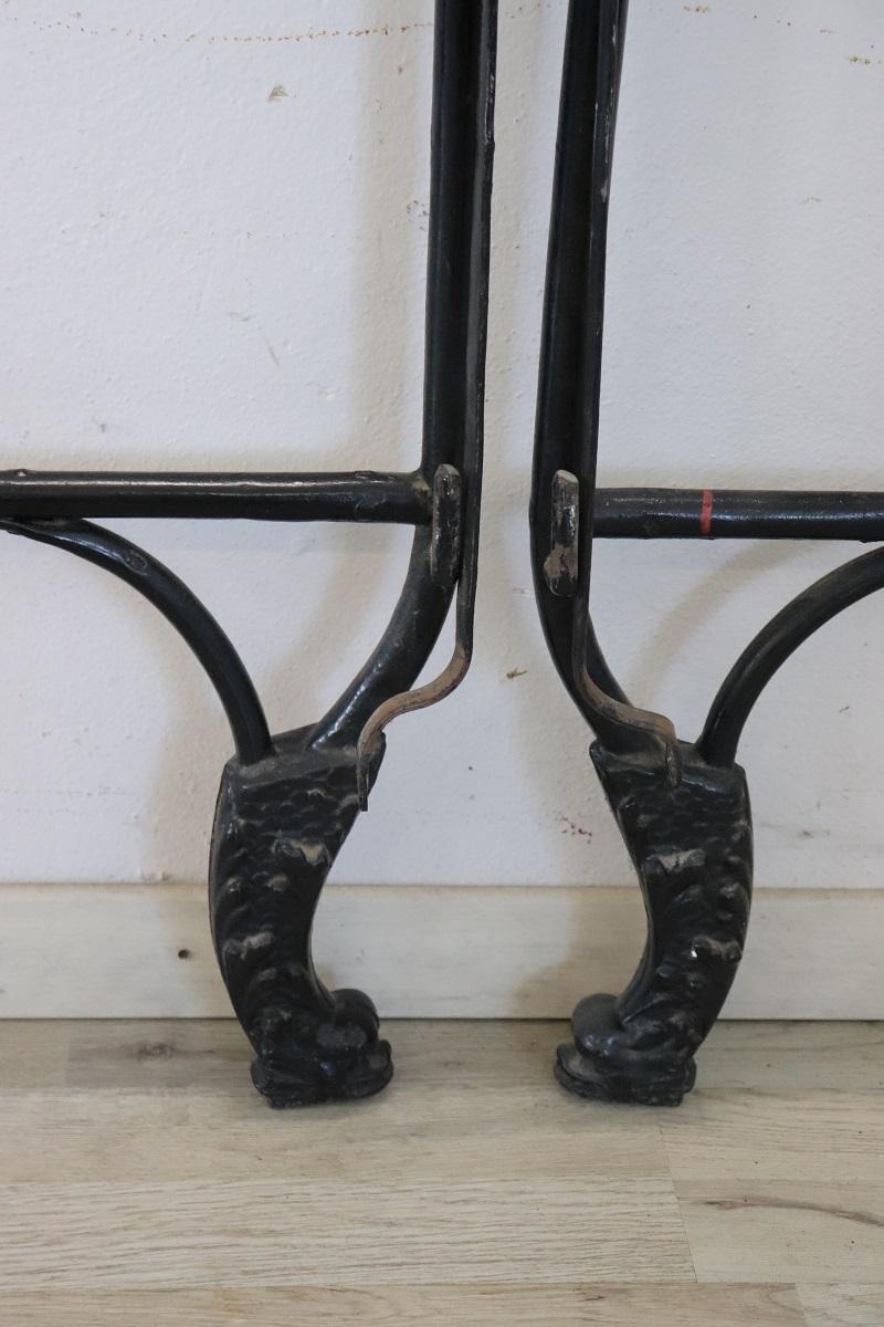 Paire de lits simples en fer Art Nouveau italien du début du 20e siècle Bon état - En vente à Casale Monferrato, IT