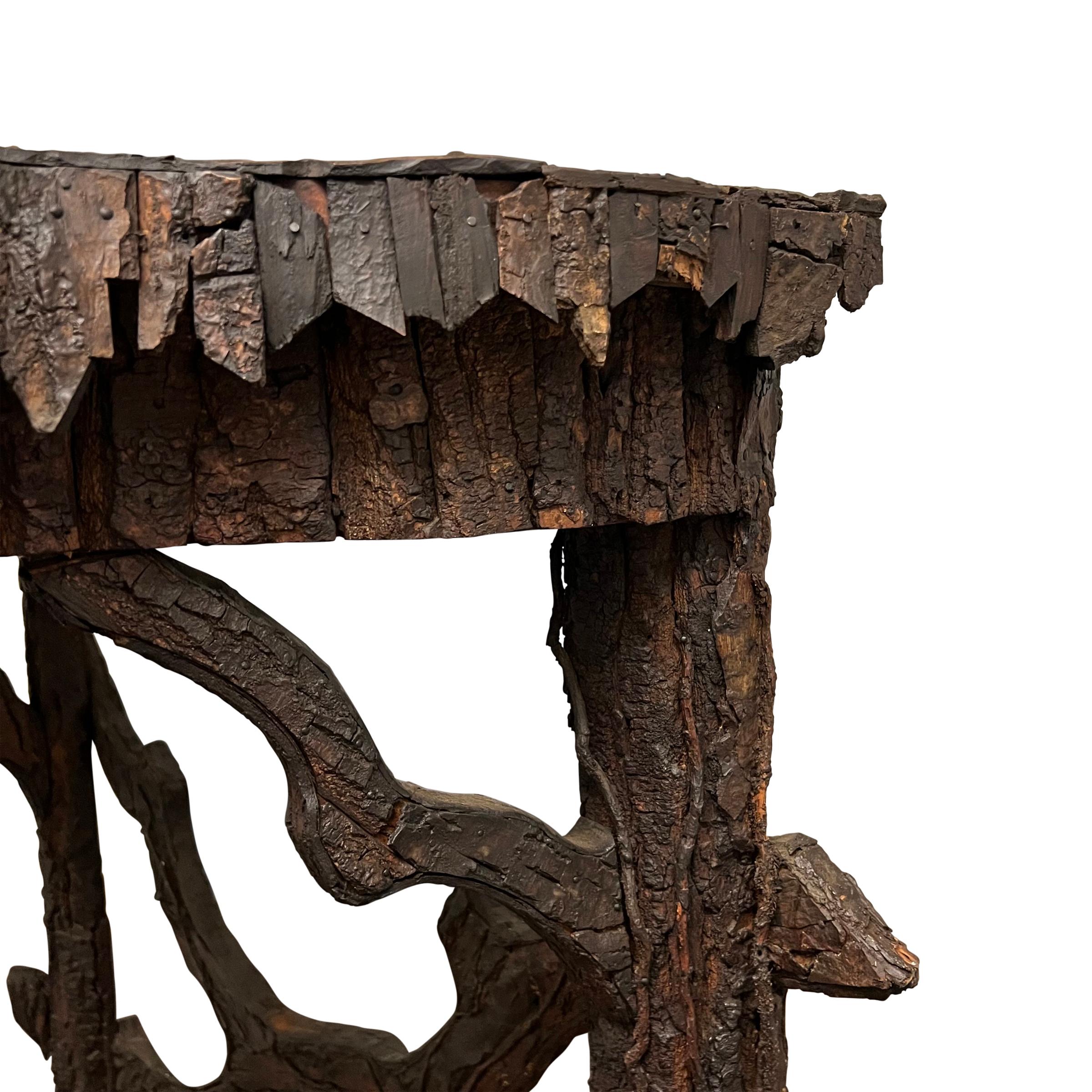 Early 20th Century Italian Bark Console Table from a Tyrolean Chalet 6