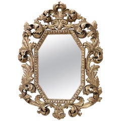 Early 20th Century Italian Baroque Style Carved and Gilded Wood Wall Mirror