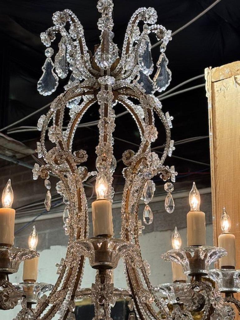 XX secolo Lampadario di perline italiano dei primi del Novecento in vendita