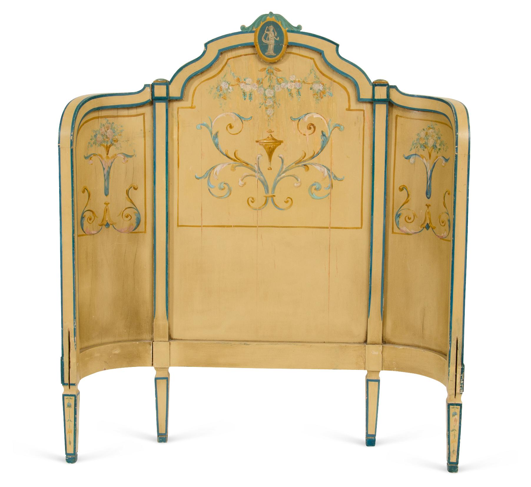 Chamfered Early 20th Century Italian Bed For Sale