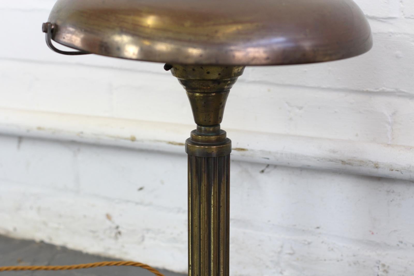 Edwardian Early 20th Century Italian Brass Table Lamp, circa 1910