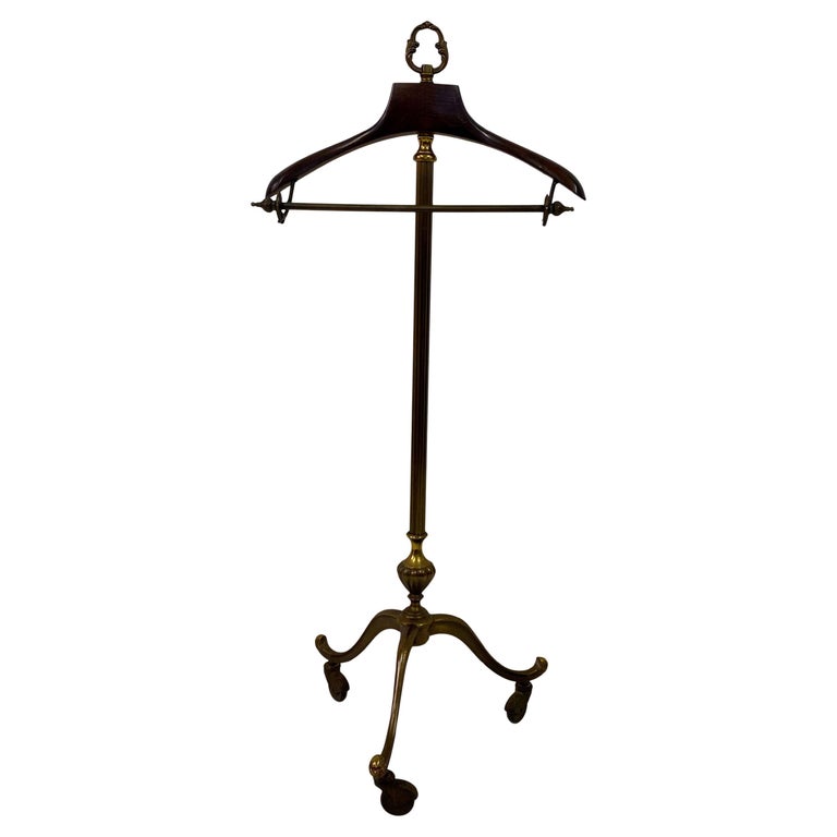 Early 20th Century Italian Brass Valet Stand For Sale at 1stDibs