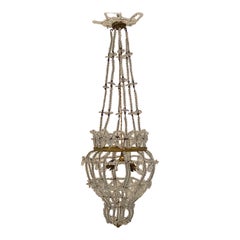 Early 20th Century Italian Bronze and Crystal Chandelier.