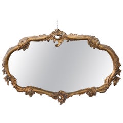 Early 20th Century Italian Carved Gilded Wood Wall Mirror