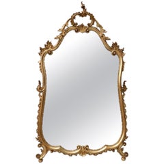 Early 20th Century Italian Carved Giltwood Wall Mirror