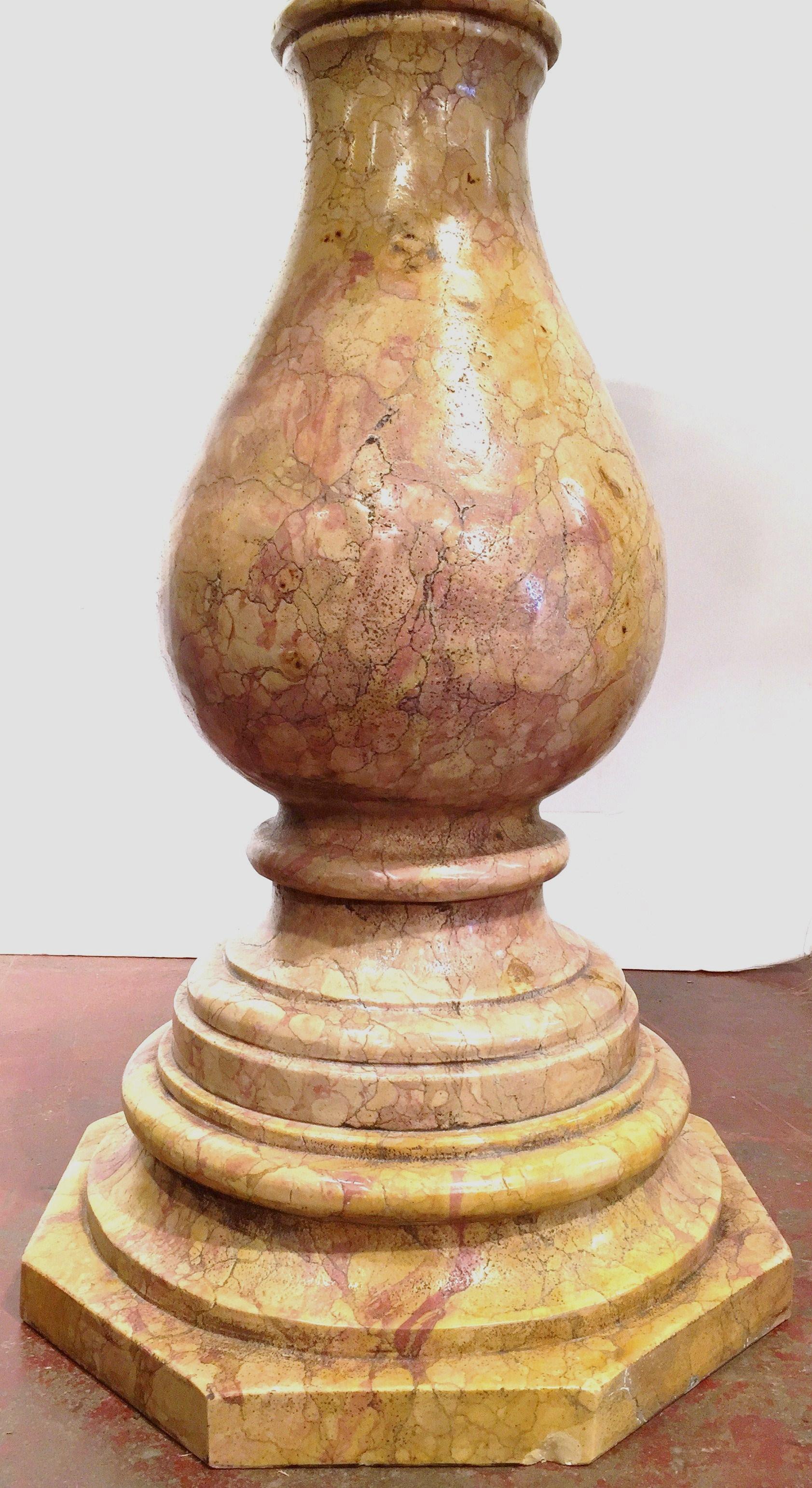Early 20th Century Italian Carved Marble Pedestal Stand with Swivel Bowl In Excellent Condition For Sale In Dallas, TX