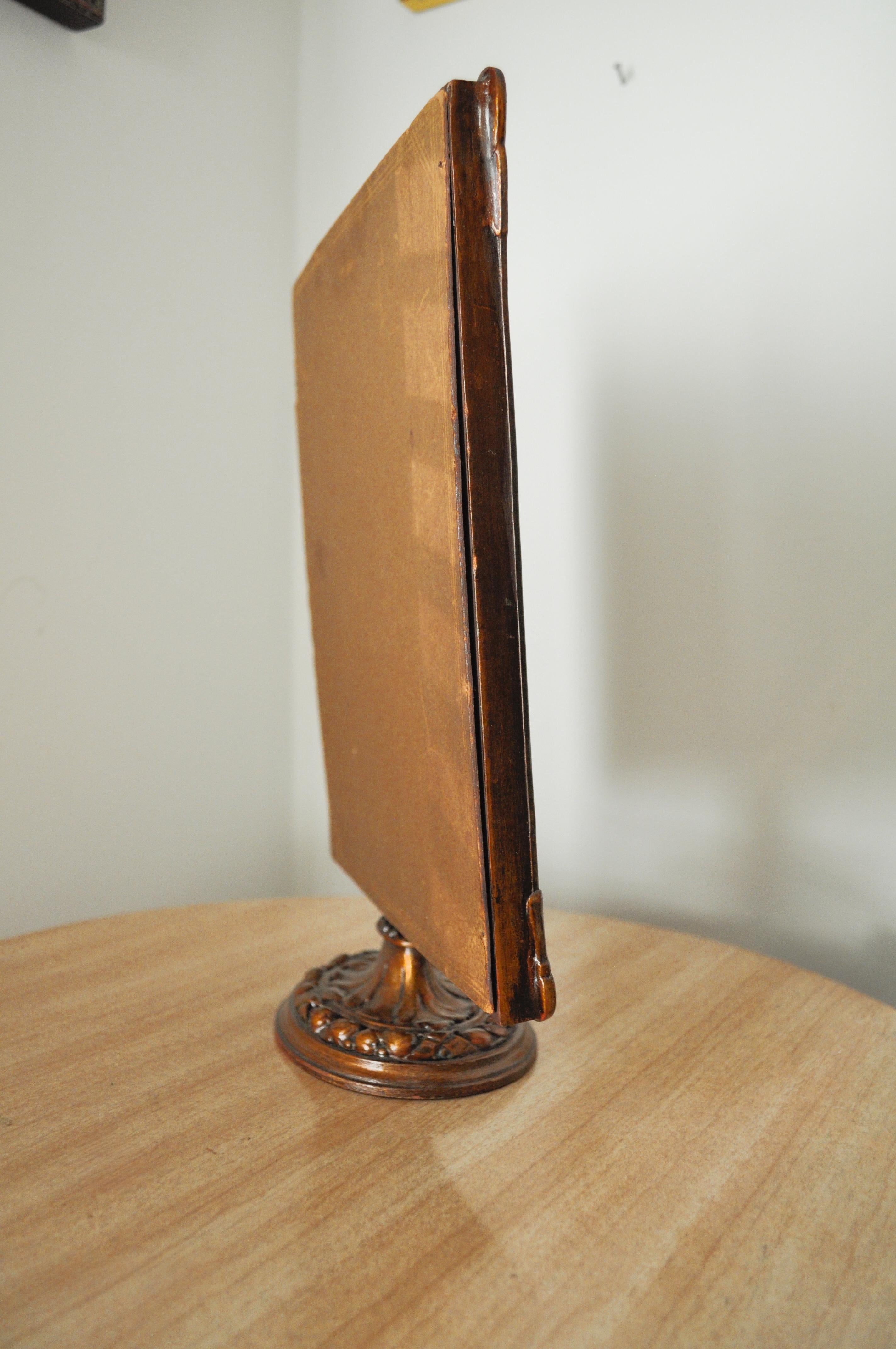 Early 20th Century Italian Carved Wood Art Nouveau Tabletop Frame For Sale 4