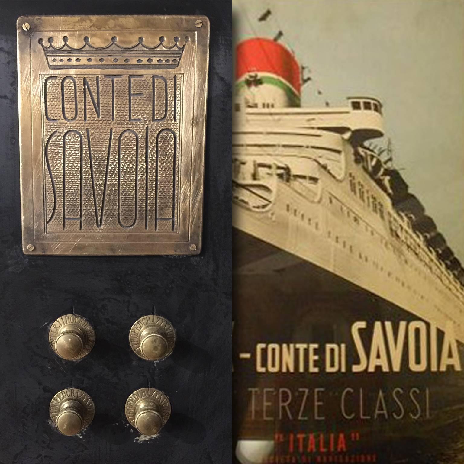 Early 20th Century Italian Cast Iron Safe from the Conte Di Savoia Ocean Liner 4
