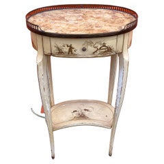 Antique Early 20th Century, Italian Cream Painted and Chinoiserie Table