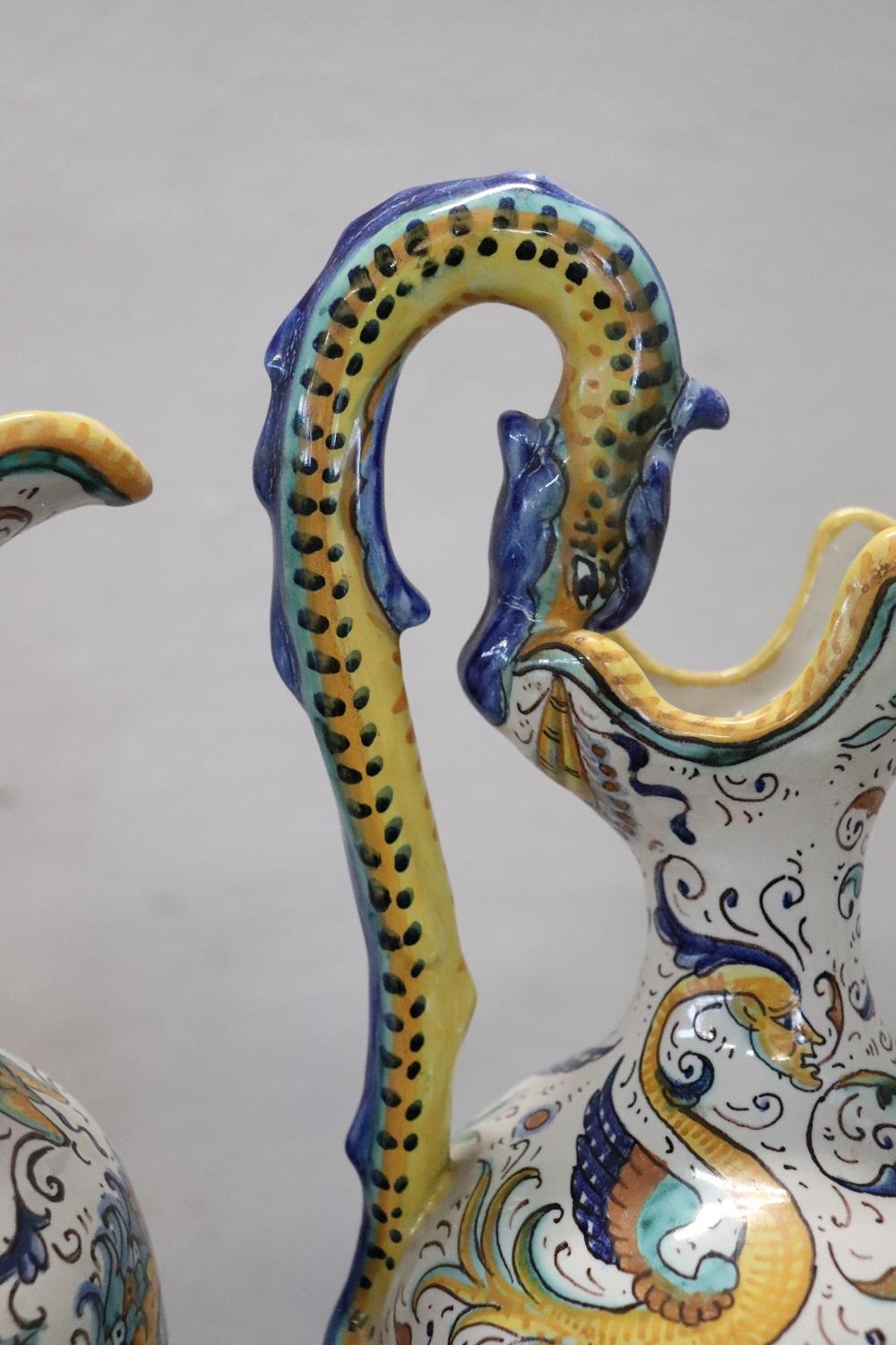 Set von 2 italienischen Deruta-Keramik-Amphoren aus dem frühen 20. Jahrhundert im Angebot 7
