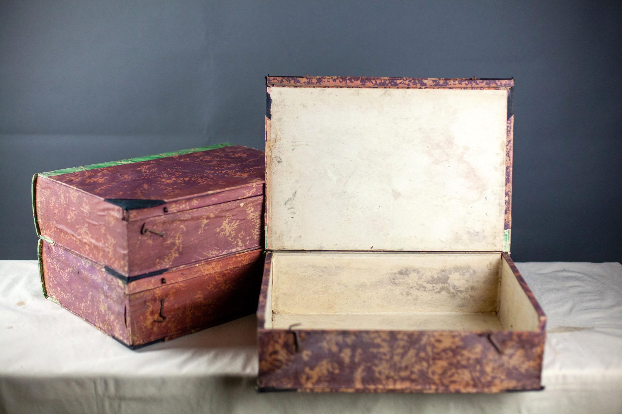 Early 20th Century Italian Document Boxes In Fair Condition For Sale In Bloomfield Hills, MI