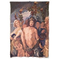 Early 20th Century Italian Embroidered Tapestry Depicting a Bacchanalia