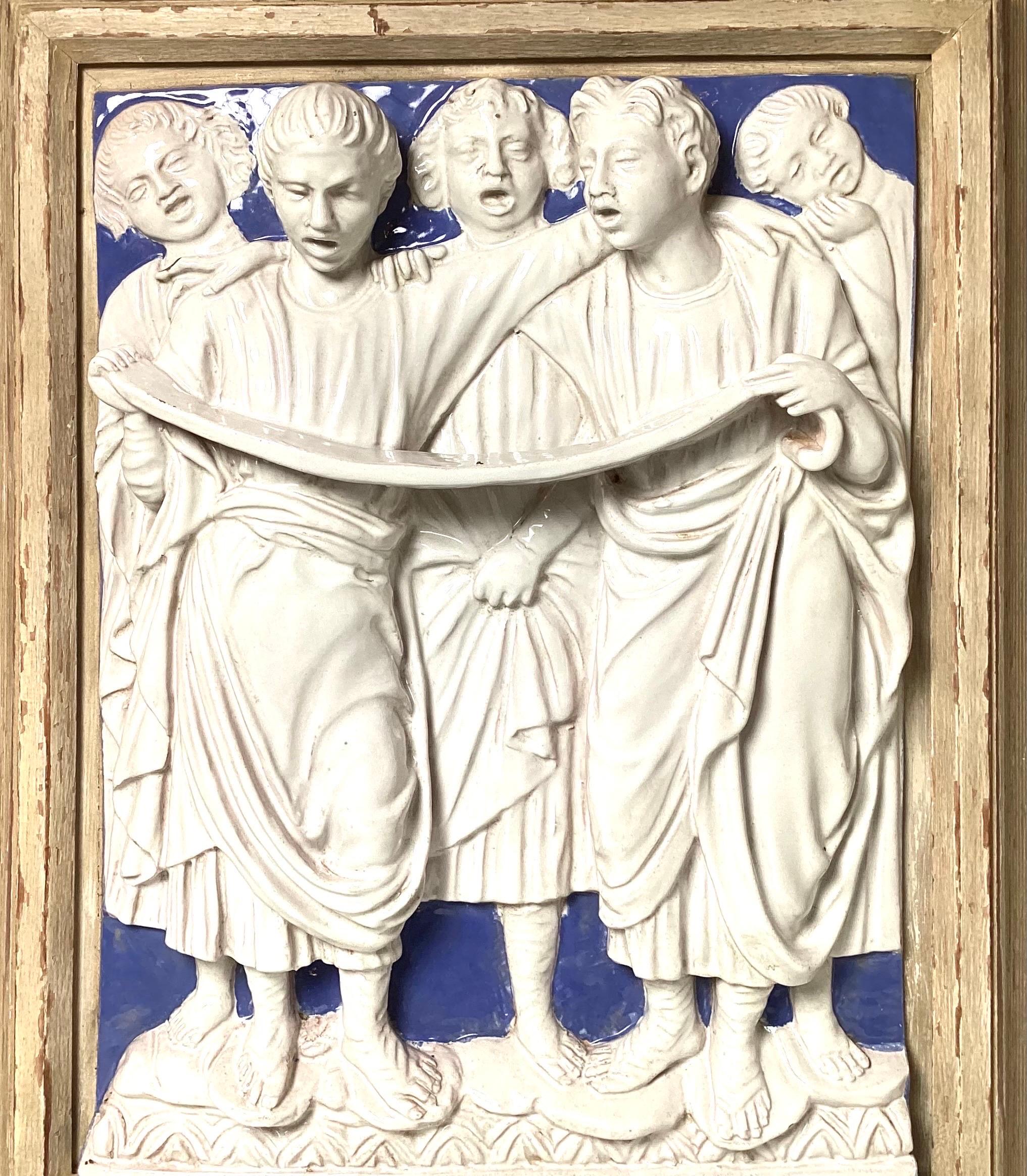 Early 20th Century Italian Faience Frieze of Singers For Sale 1