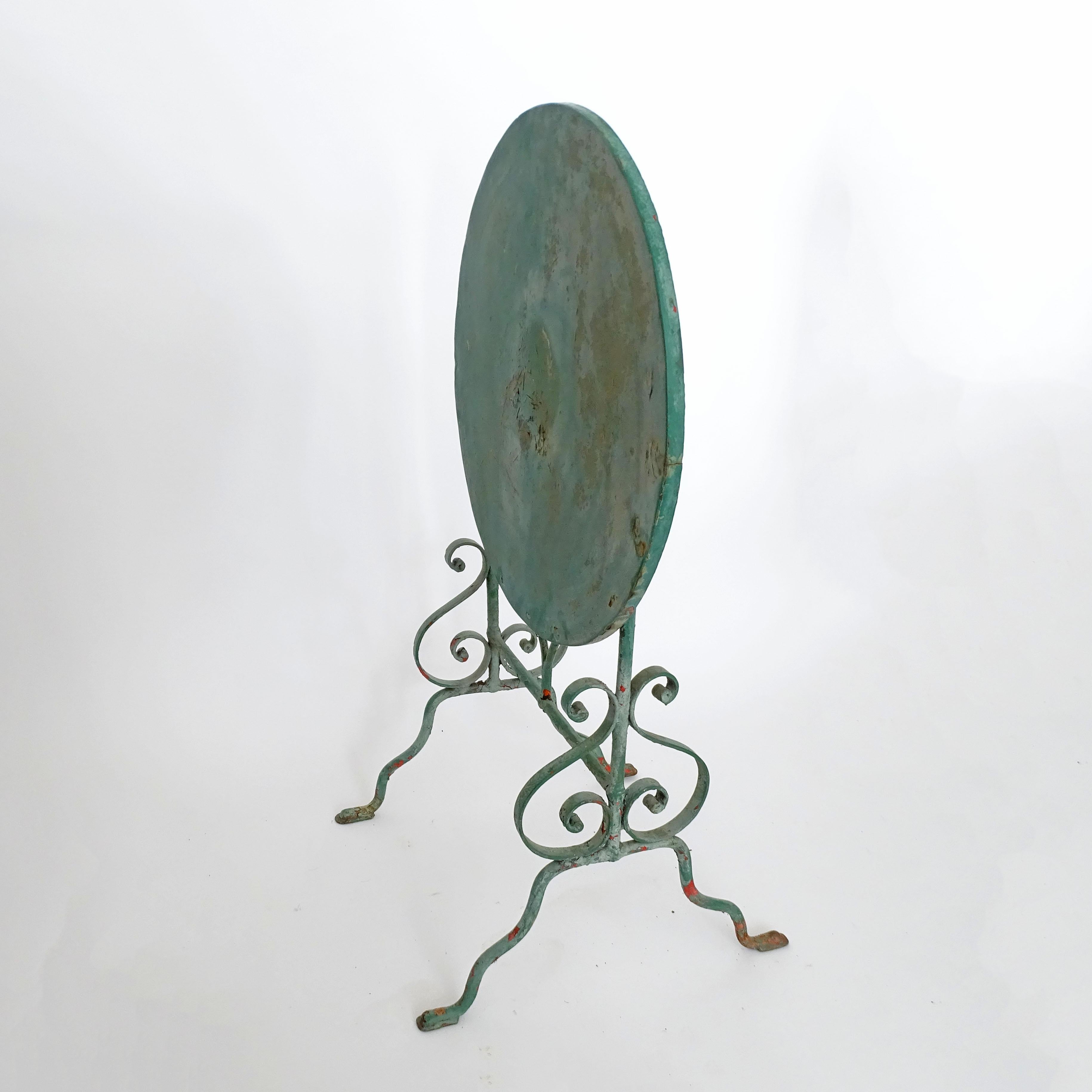 Italienischer klappbarer Gartentisch des frühen 20. Jahrhunderts im Angebot 1