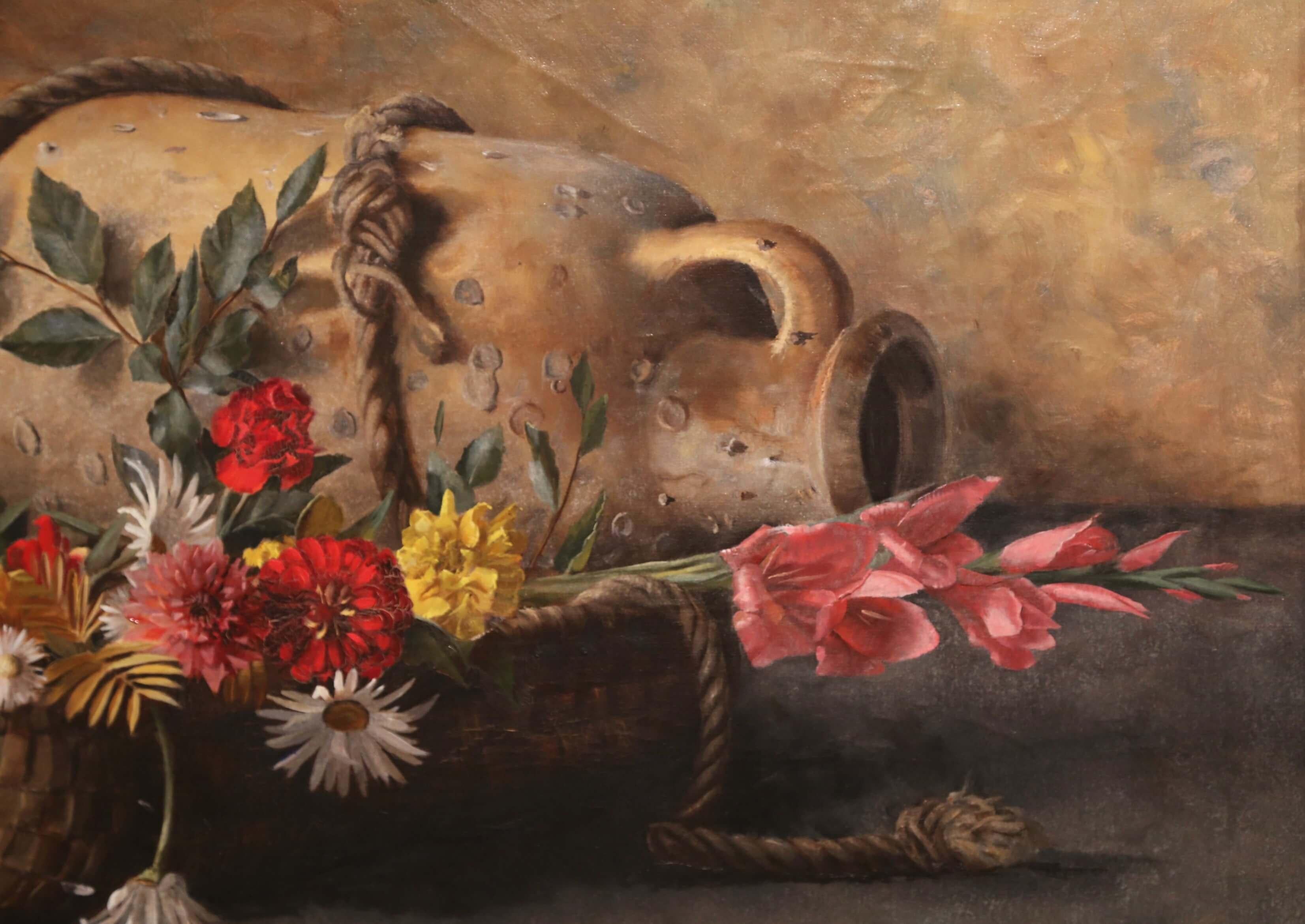 Early 20th Century Italian Framed Still Life Oil Painting Signed G. Becciani 2