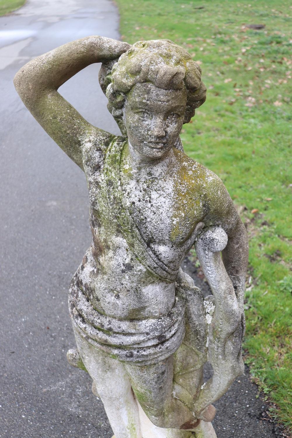 Italienische Gartenstatue „Archer“ aus dem frühen 20. Jahrhundert (Stein) im Angebot