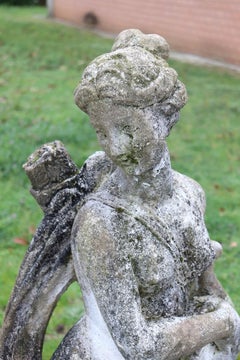 Early 20th Century Italian Garden Statue "Diana Goddess of the Hunt"
