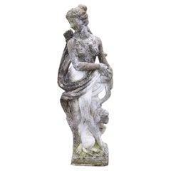 Used Early 20th Century Italian Garden Statue "Diana Goddess of the Hunt"