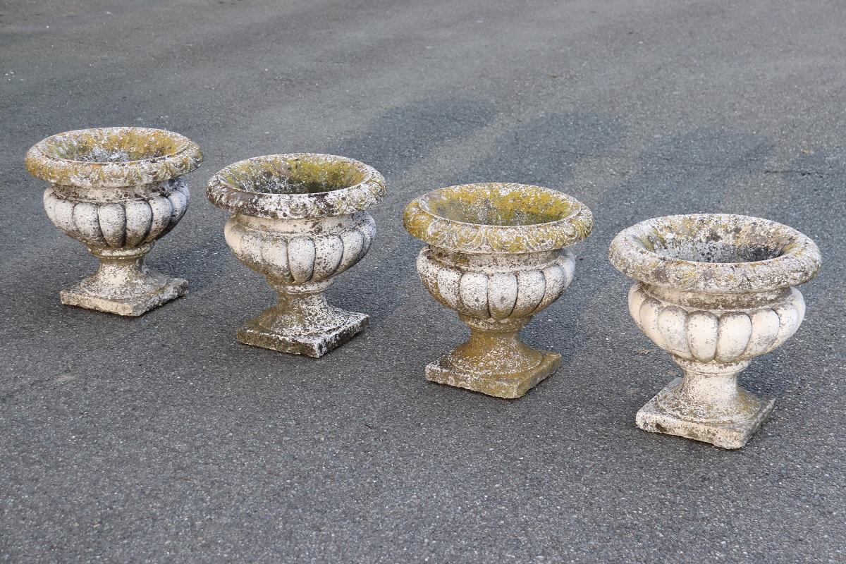 Early 20th Century Italian Garden Vases Set of Four In Good Condition In Casale Monferrato, IT
