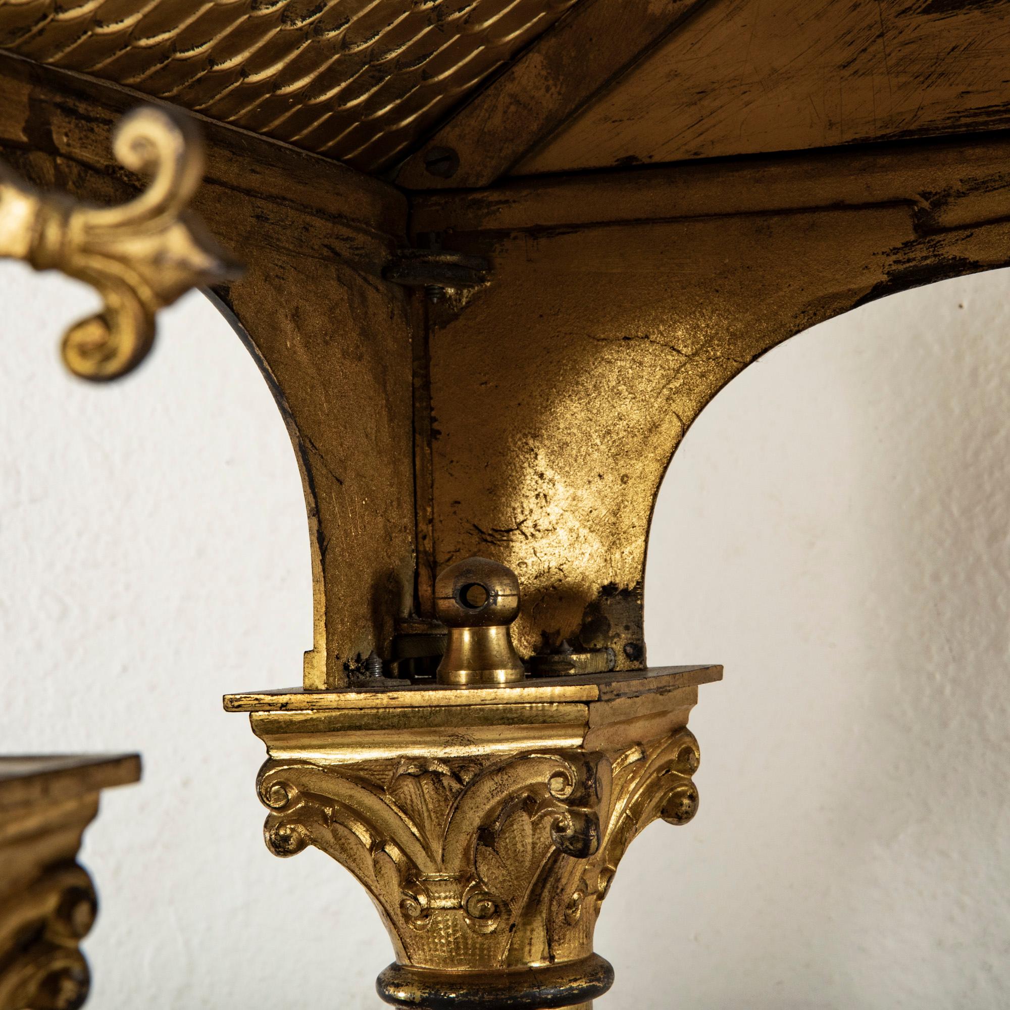 Italienischer Altar- oder Skulpturenständer aus vergoldetem Messing und Holz aus dem frühen 20. im Angebot 9