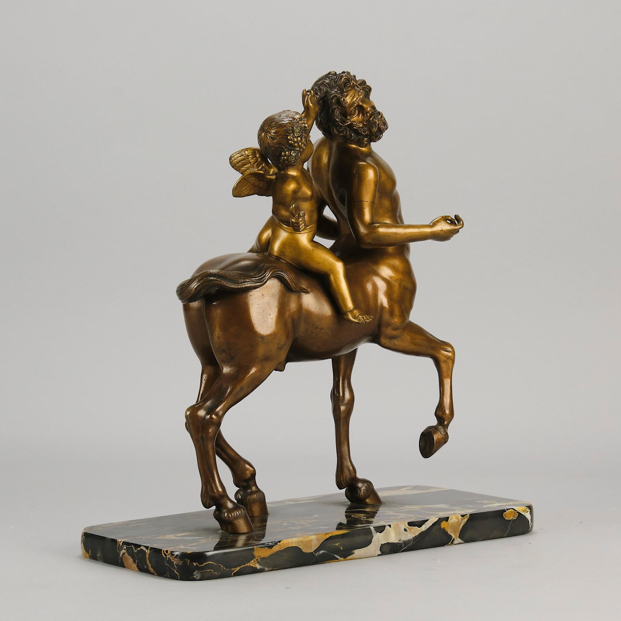 Scultura in bronzo dorato dei primi del Novecento di un 