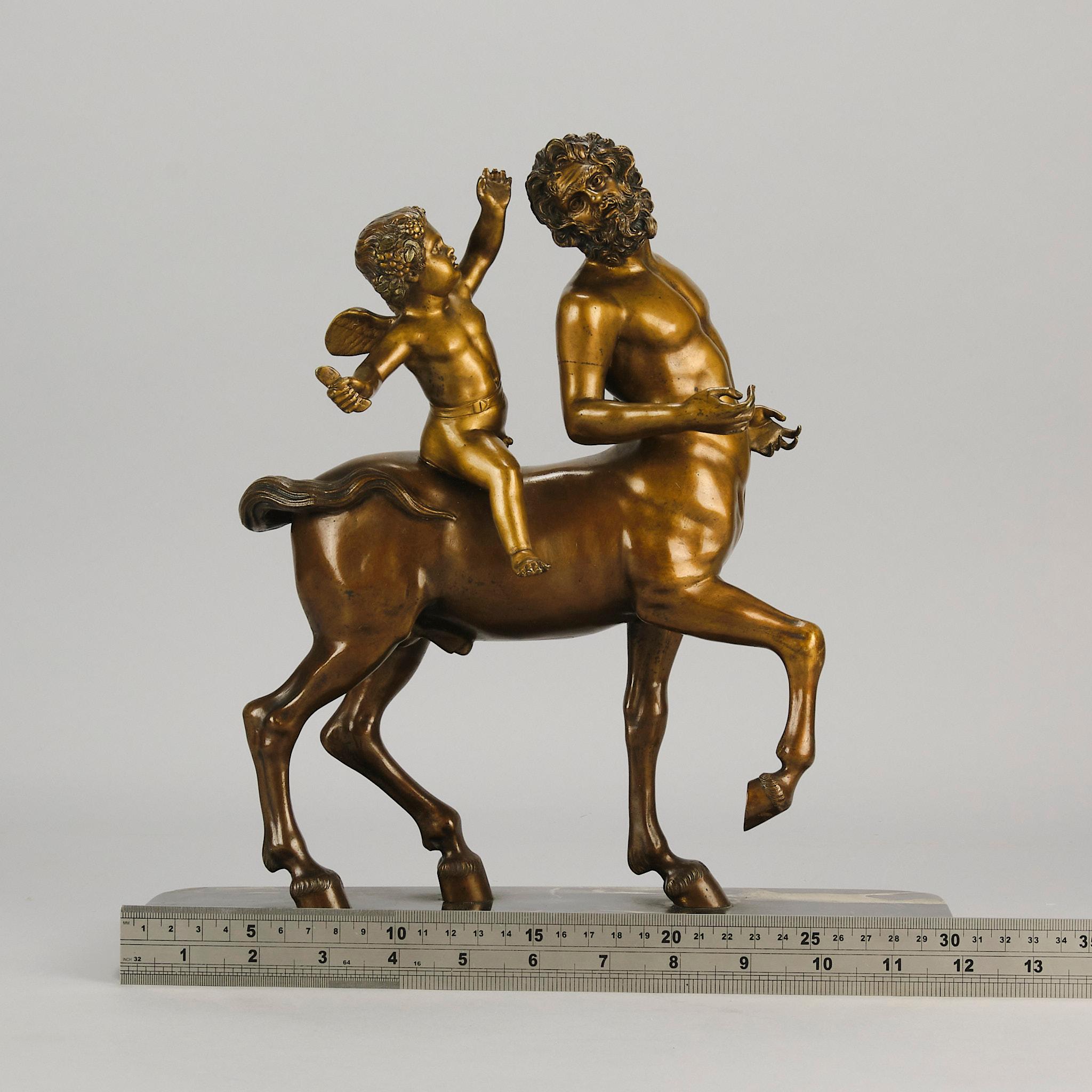 Scultura in bronzo dorato dei primi del Novecento di un 