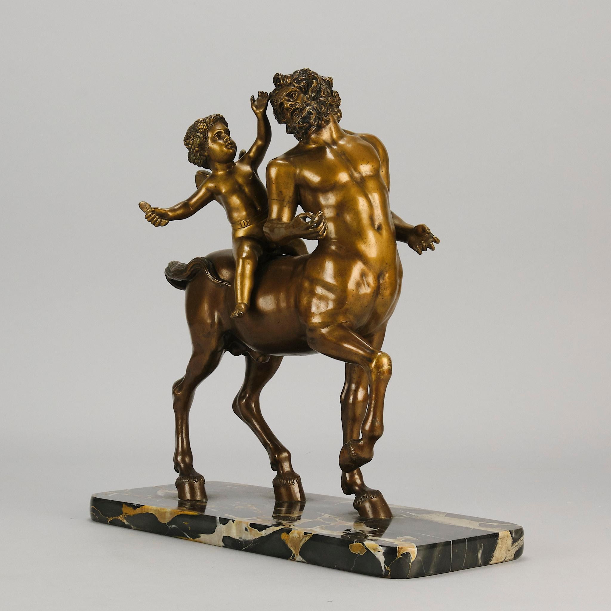 Italiano Scultura in bronzo dorato dei primi del Novecento di un 