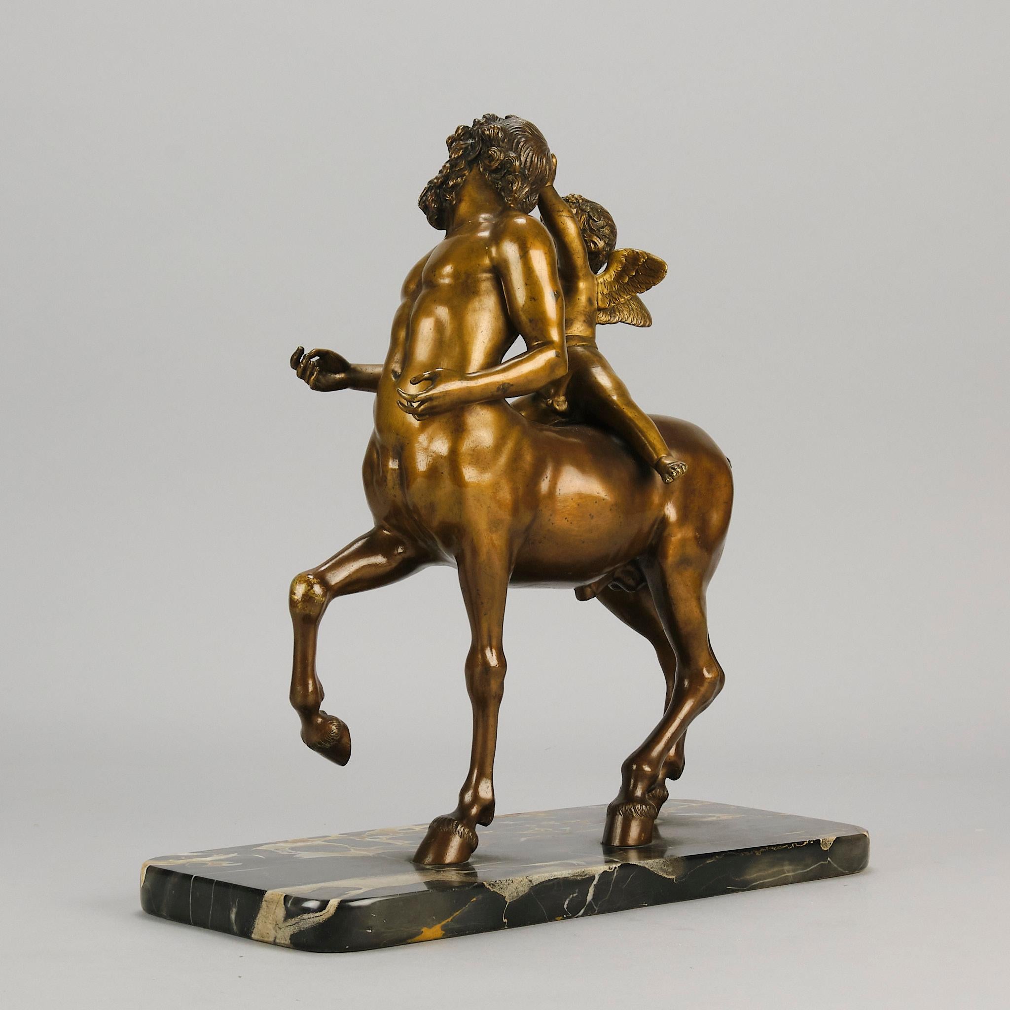 Scultura in bronzo dorato dei primi del Novecento di un 