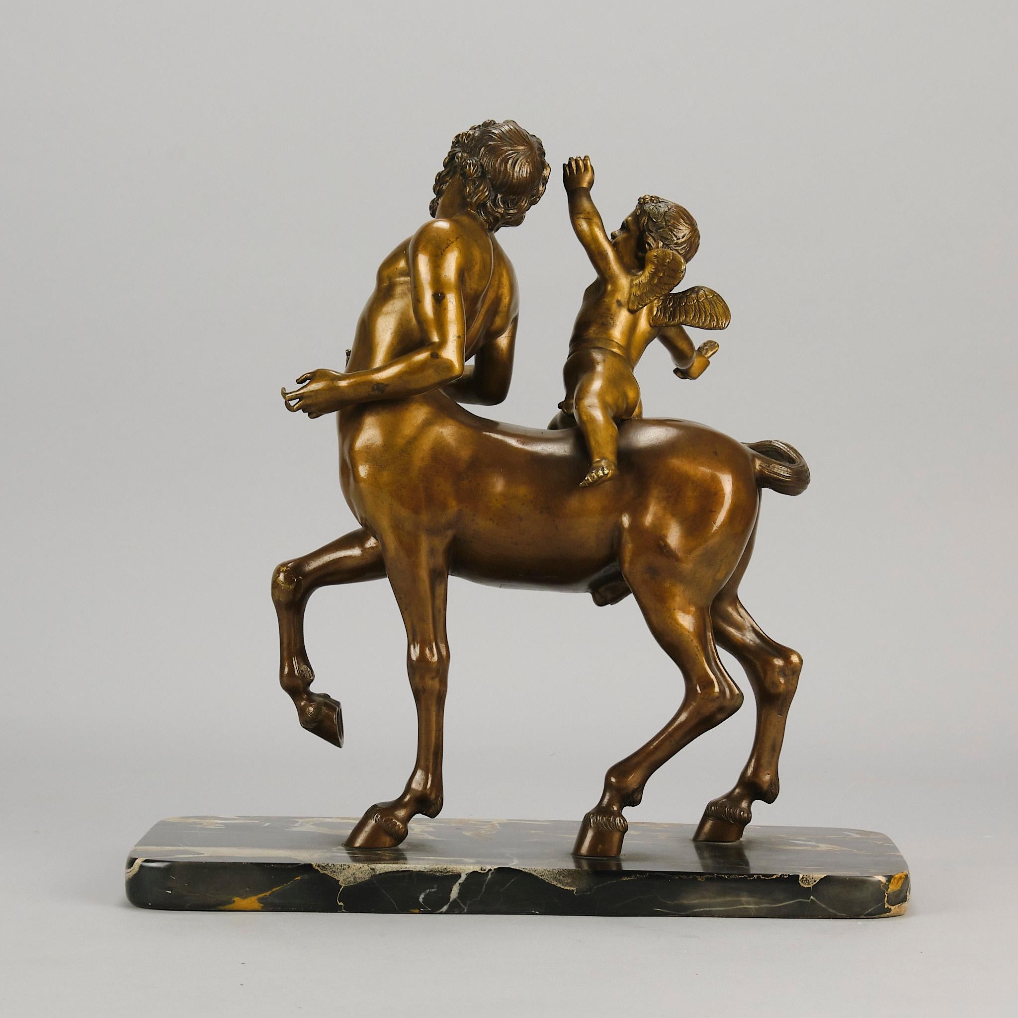 XX secolo Scultura in bronzo dorato dei primi del Novecento di un 