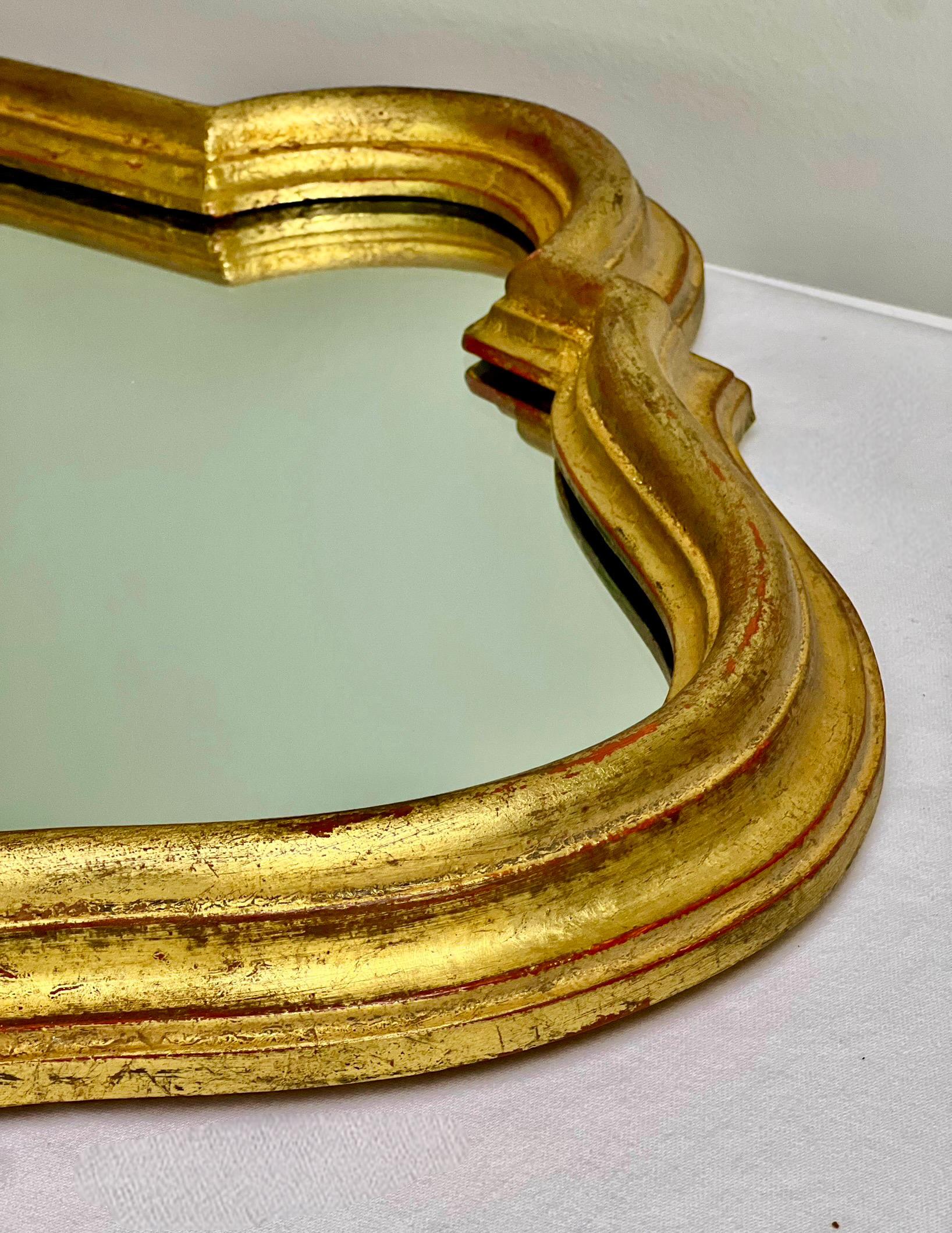 Frühes 20. Jahrhundert Italienischer Giltwood-Spiegel mit Bogen im Angebot 5