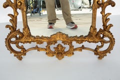 Early 20th Century Italian Giltwood Chippendale Style Pagoda Form Mirror
