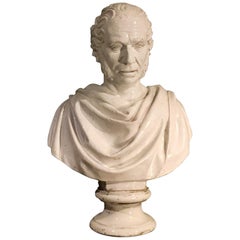 Early 20th Century Italian Glazed Terracotta Bust Depicting a Man Early 20th Century Italian Glazed Terracotta Bust Depicting a Man