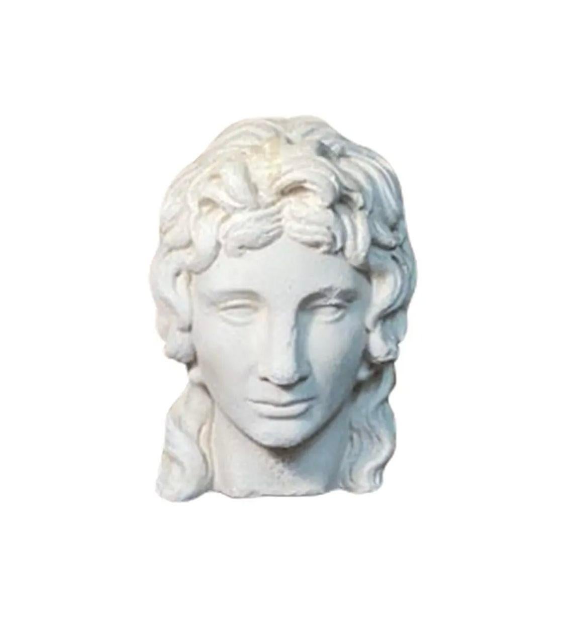 Early 20th Century Italian Head. Made of concrete. Packaging is included.