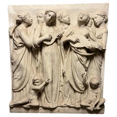 Early 20th Century Italian High-Relief Plaster Wall Plaque