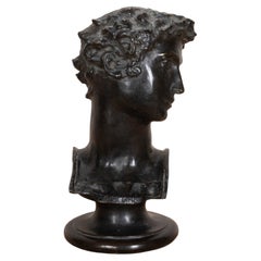 Early 20th Century Italian Italian Bronze Bust of Giuliano de Medici