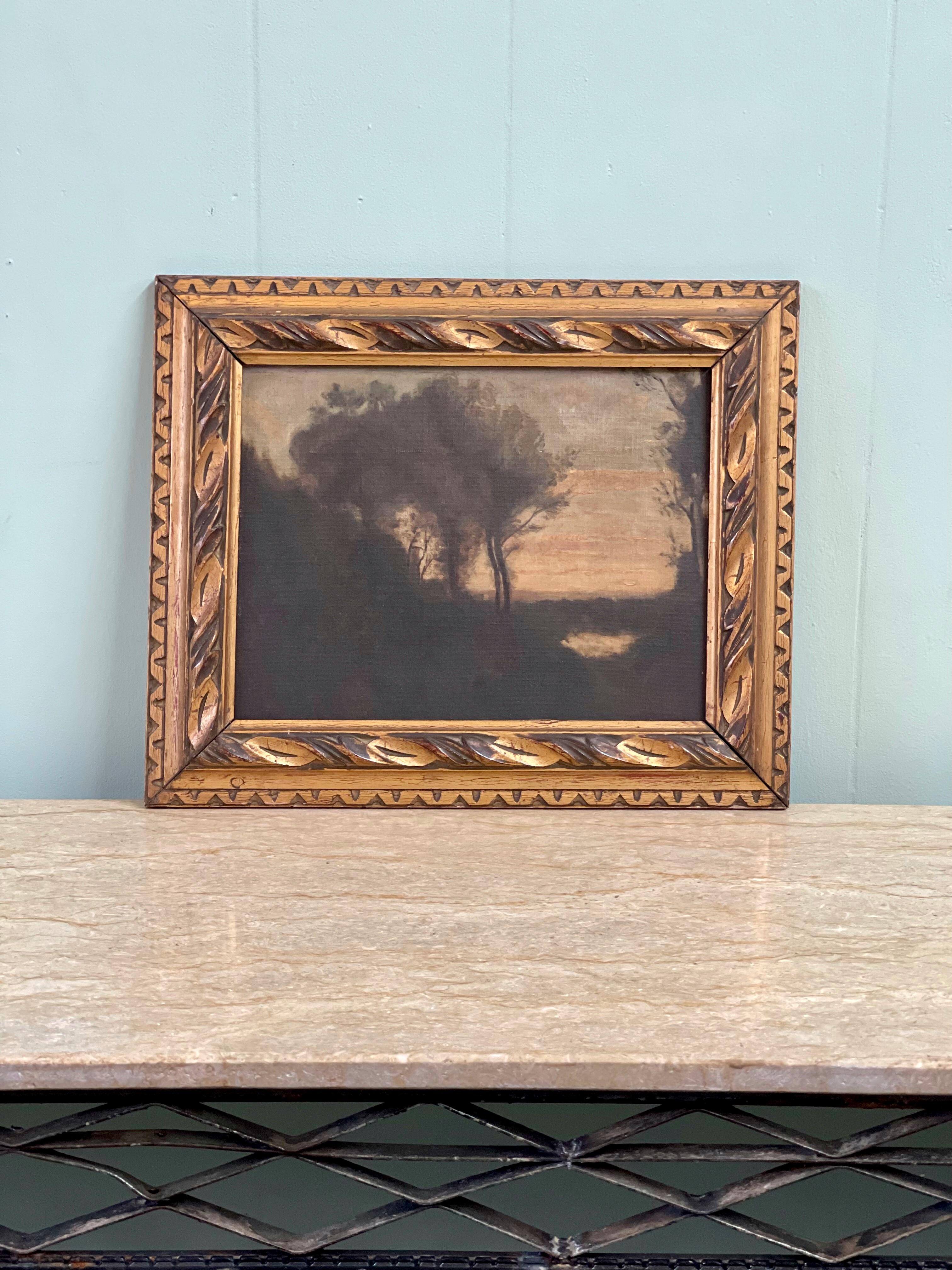 Early 20th Century Italian Landscape Painting by A.M. Merelli For Sale 1