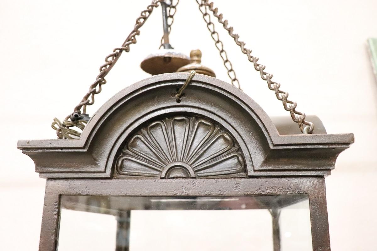 Italienische Laterne aus Eisen, Anfang des 20. im Angebot 5