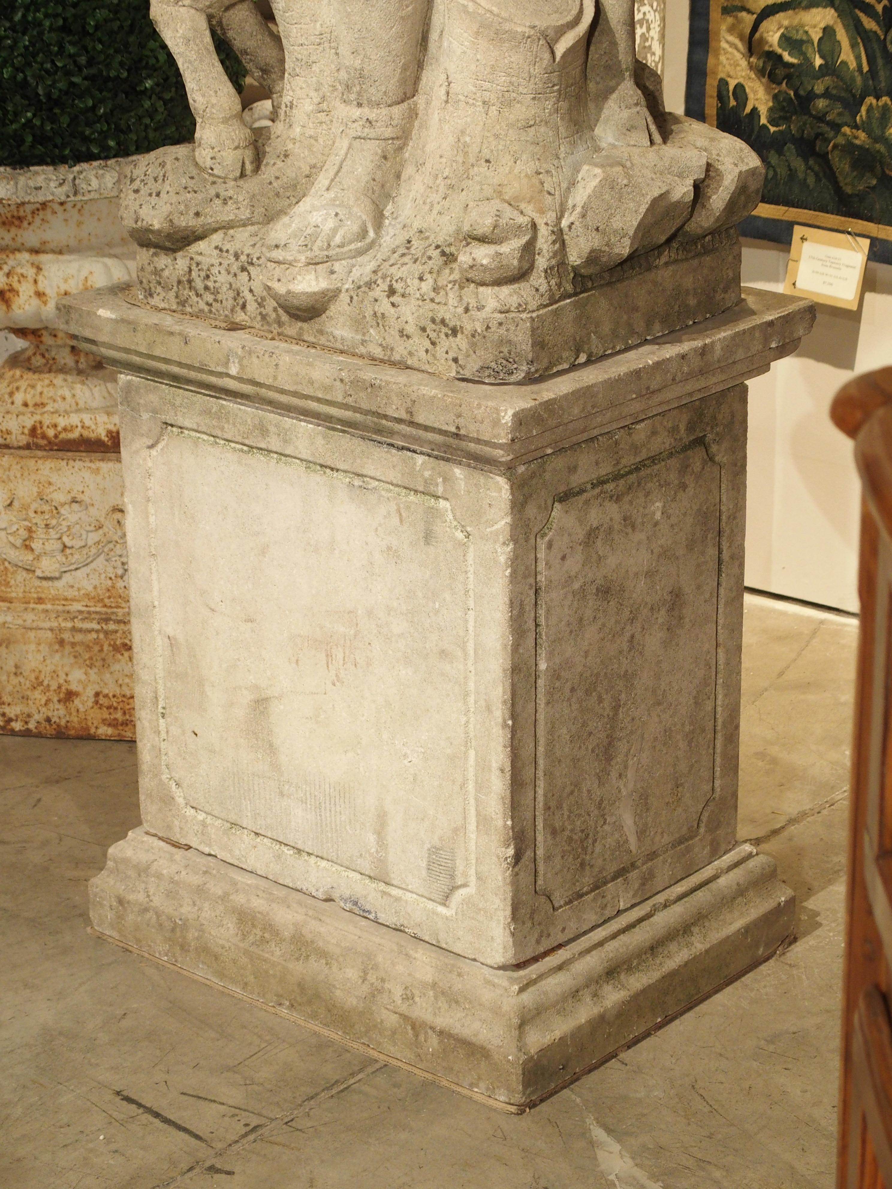 Early 20th Century Italian Limestone Statue of Diana the Huntress 9