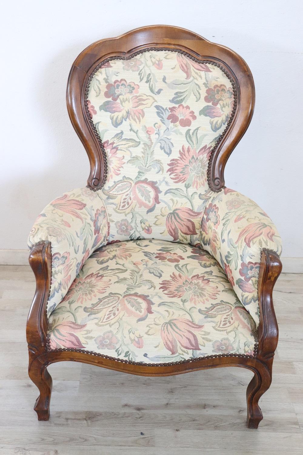 Early 20th Century Italian Louis Philippe Style Living Room Set or Salon Suite For Sale 5