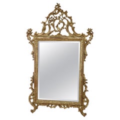 Early 20th Century Italian Louis XVI Style Carved and Gilded Wood Wall Mirror